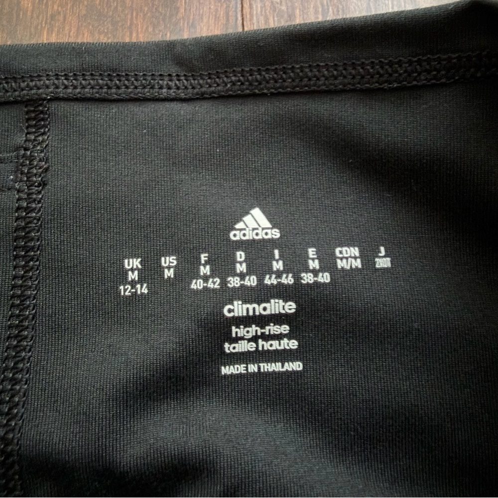 Adidas Climalite High-rise Women’s Capri Leggings Size Medium Black Gym Workout - Picture 7 of 8